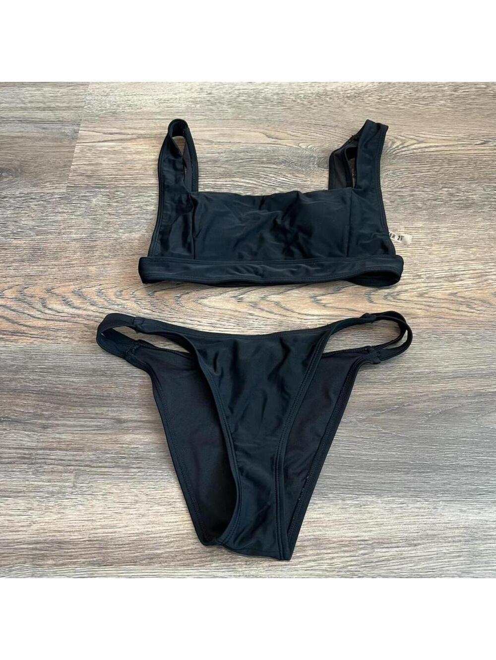Forever 21 Women's Black Bikinis-and-tankini-set